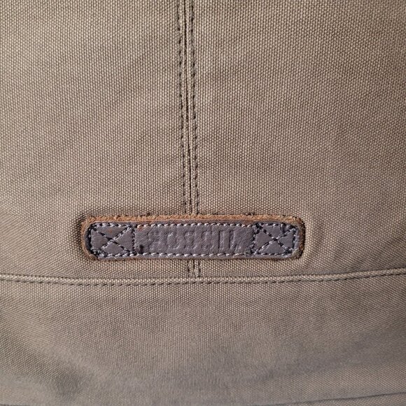 Fossil Vintage Issue No.574 Messenger Bag Canvas & Leather Olive Brown Adjustabl - Picture 9 of 16